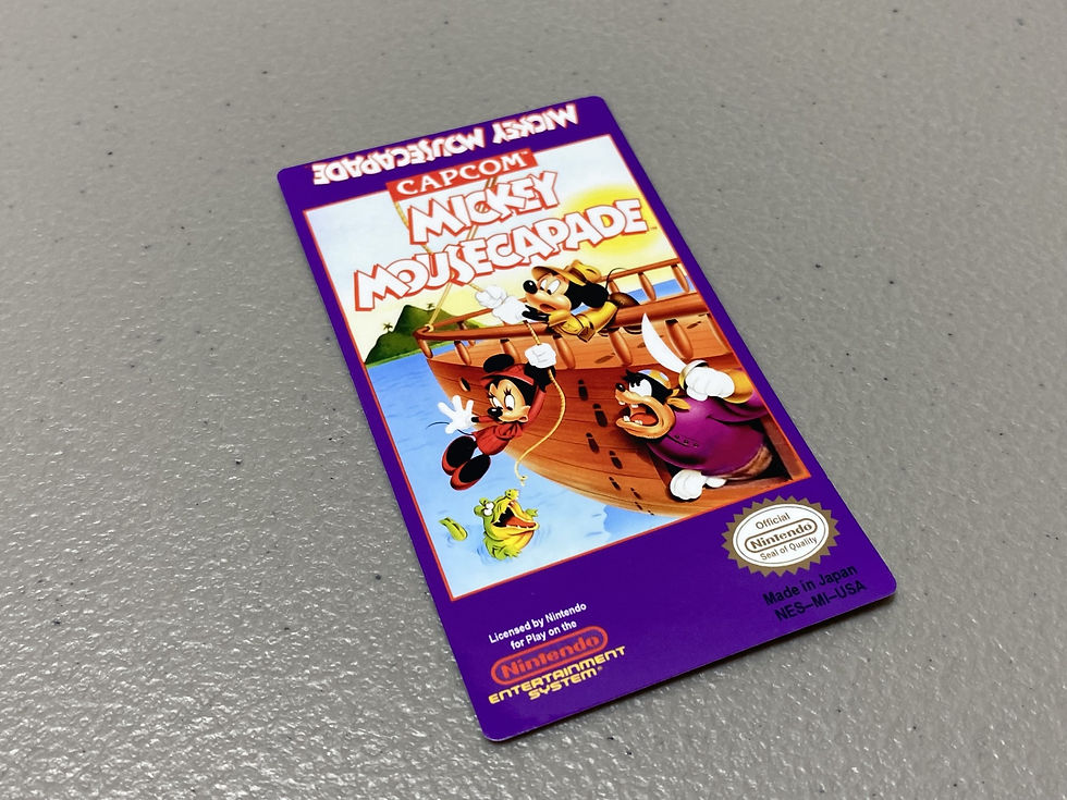 Mickey Mousecapade (NES) Replacement Game Label