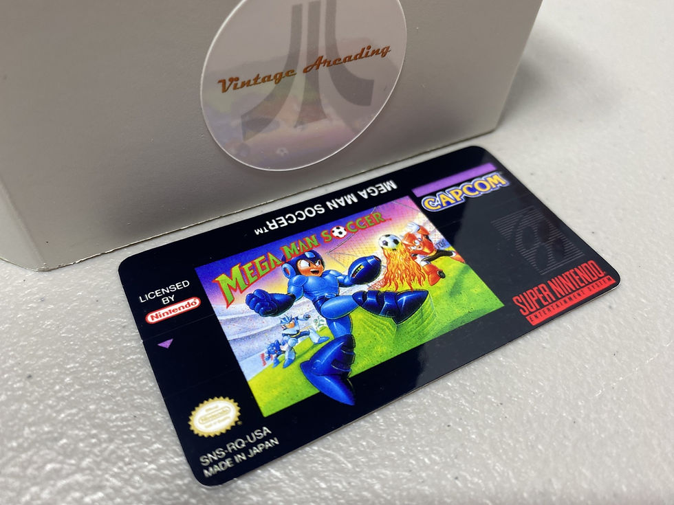 Mega Man Soccer (SNES) Replacement Game Label