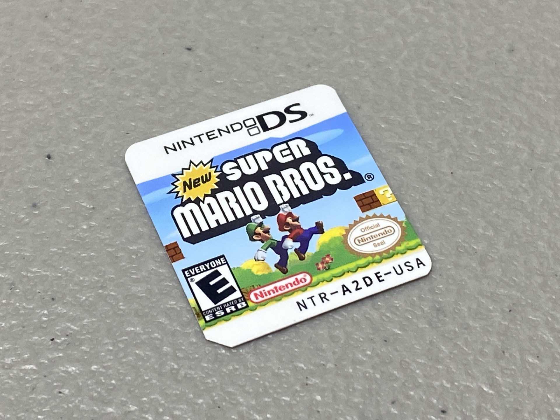 New Super Mario Bros (Nintendo DS) Replacement Label