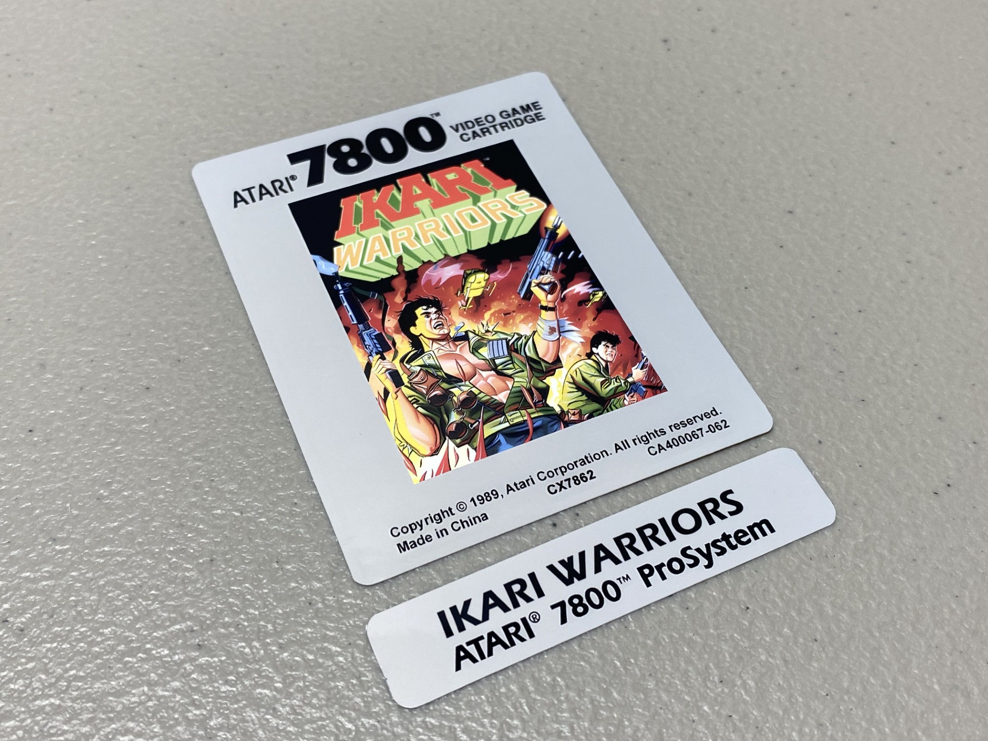 Ikari Warriors (Atari 7800) Replacement Game Label
