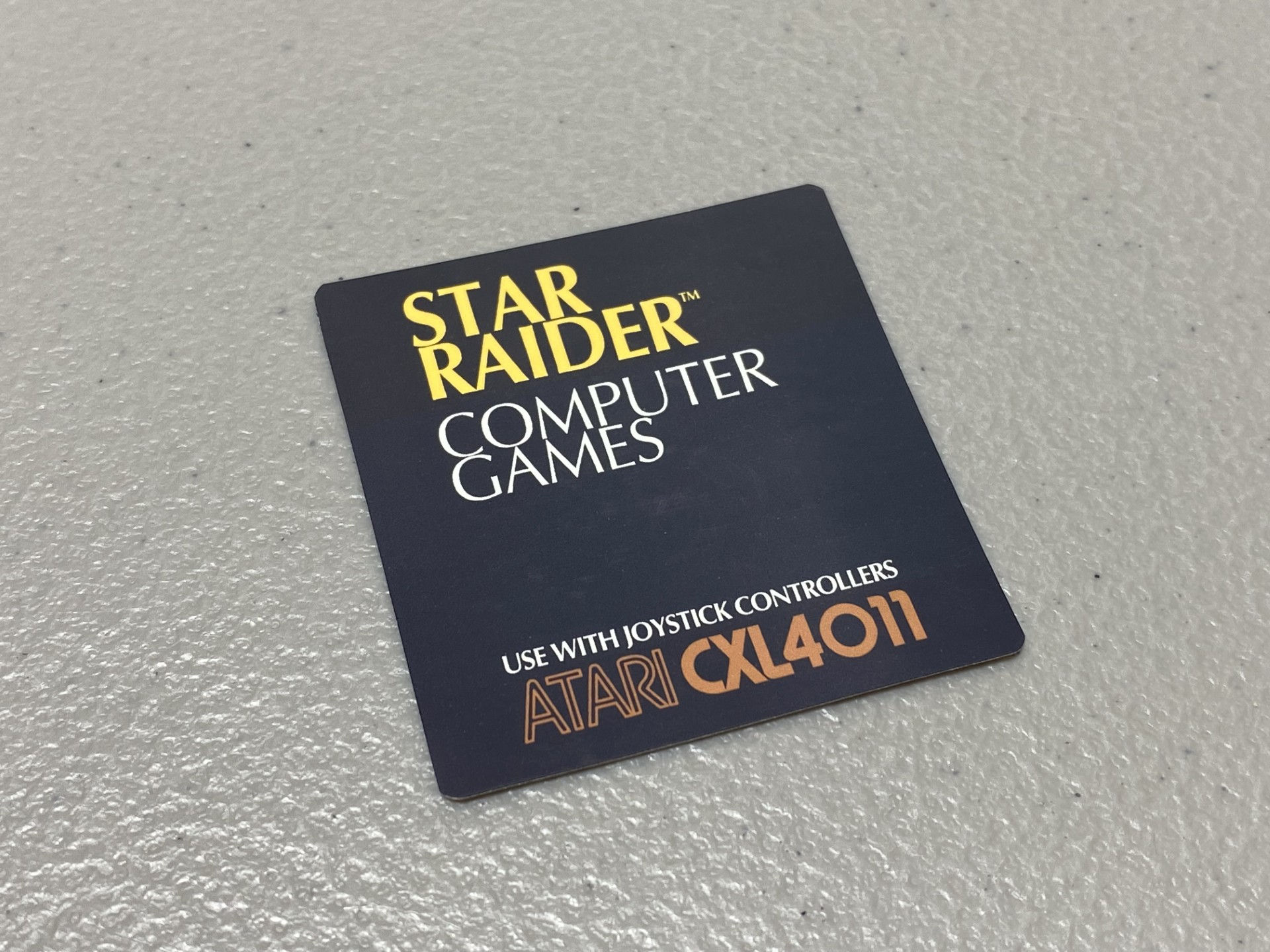 Star Raider (Atari 400/800/1200) Replacement Game Label