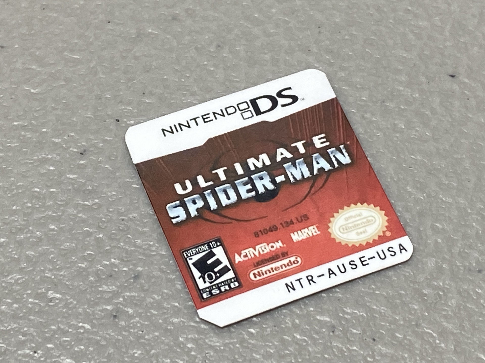 Ultimate Spider-Man (Nintendo DS) Replacement Label