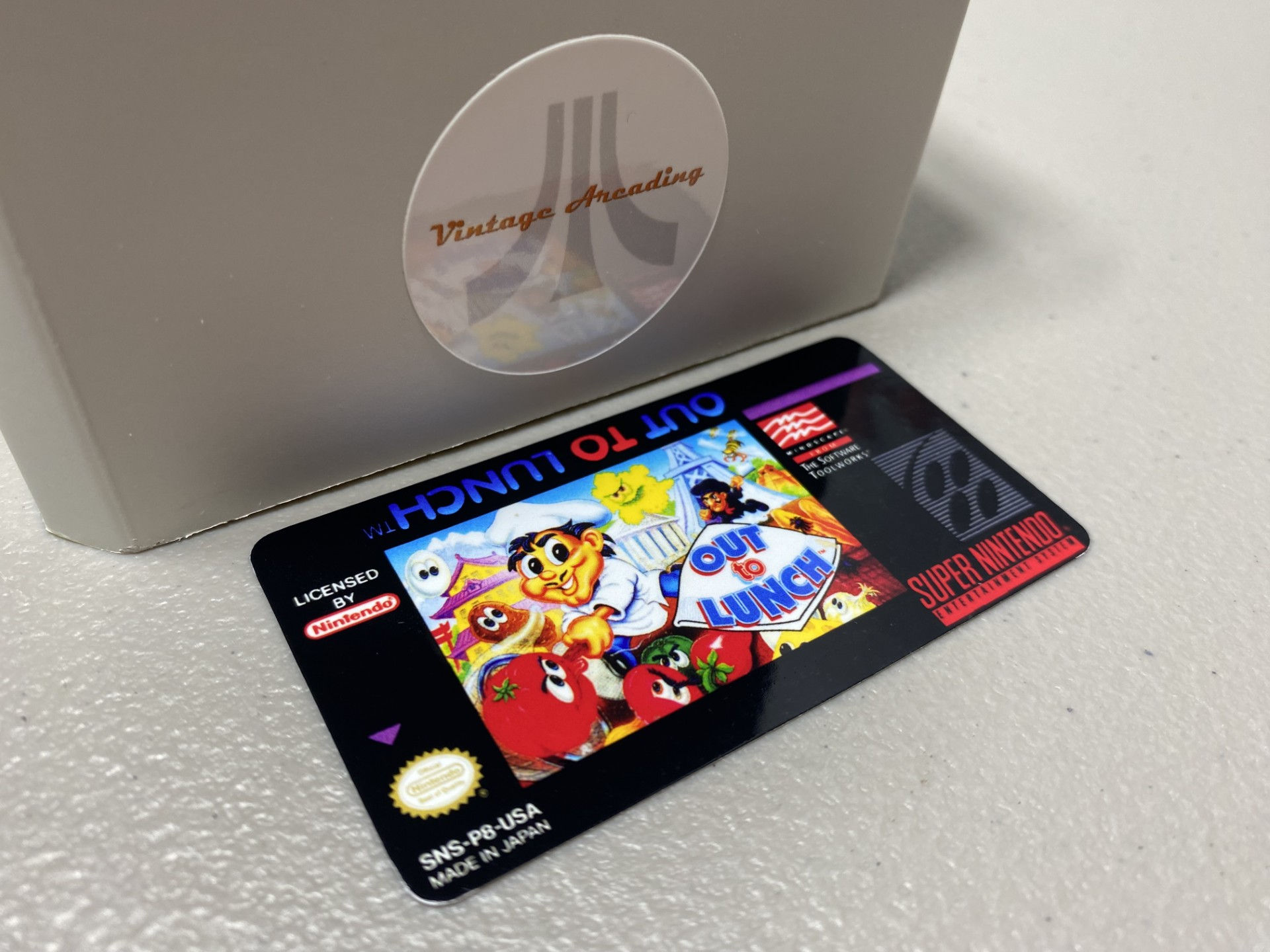 Out to Lunch (SNES) Replacement Game Label