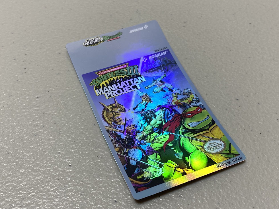 Teenage Mutant Ninja Turtles 3, Holographic (NES) Replacement Game Label