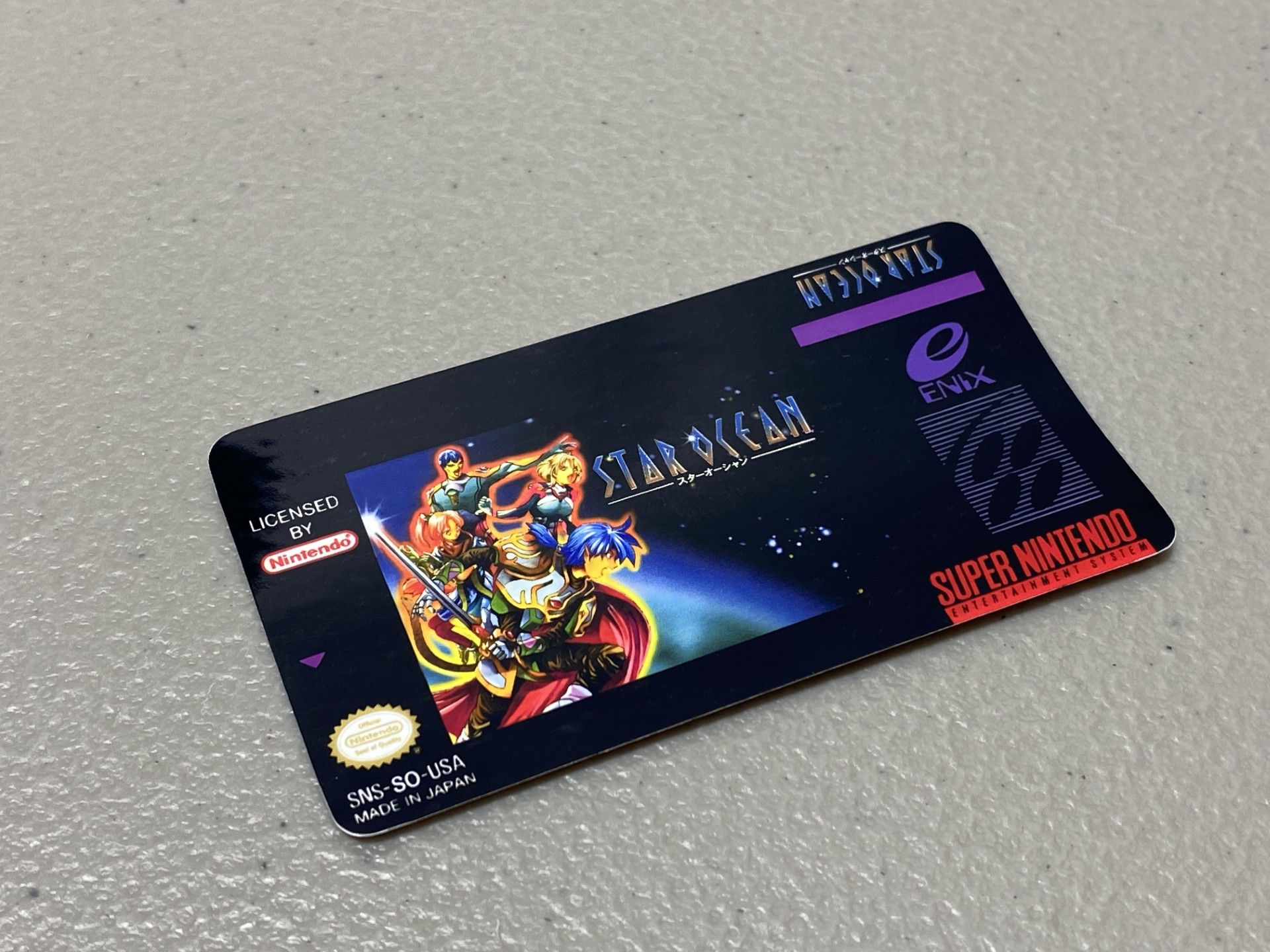 Star Ocean (SNES) Replacement Game Label
