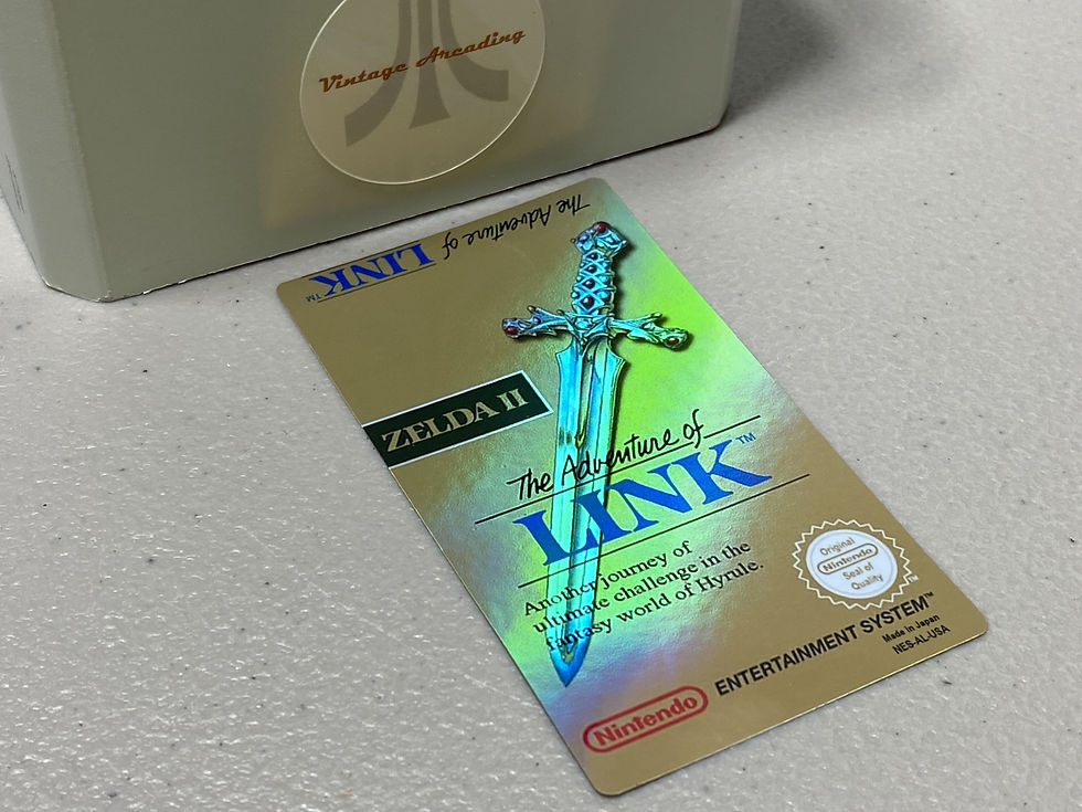 Zelda II Gold Holographic (NES) Replacement Game Label