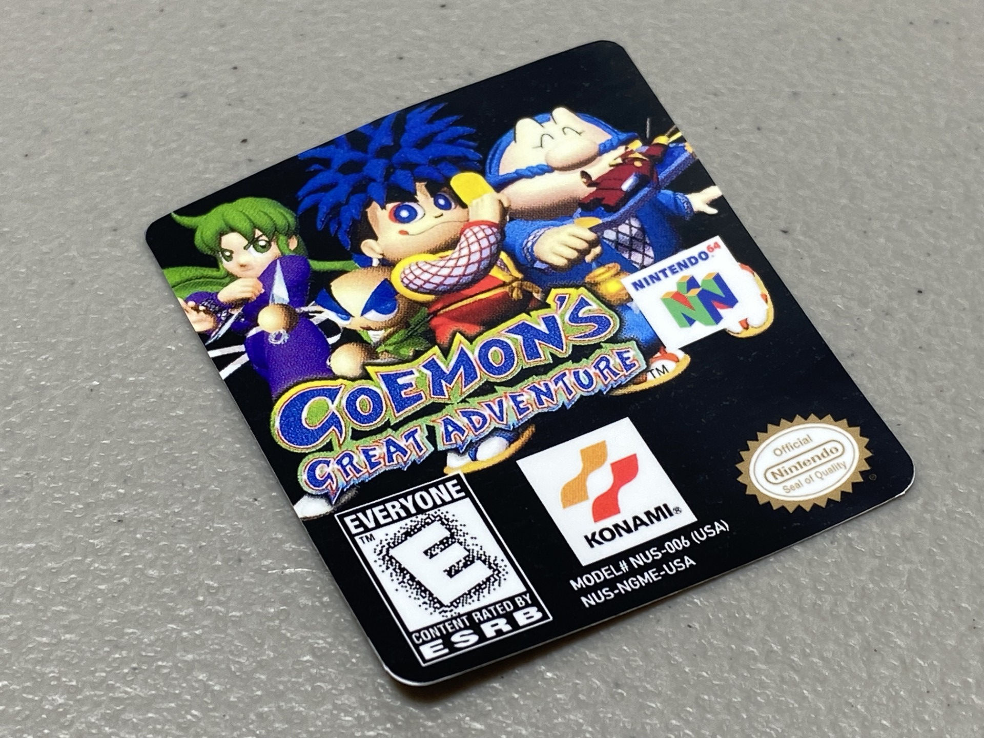 Goemons Great Adventure (N64) Replacement Game Label