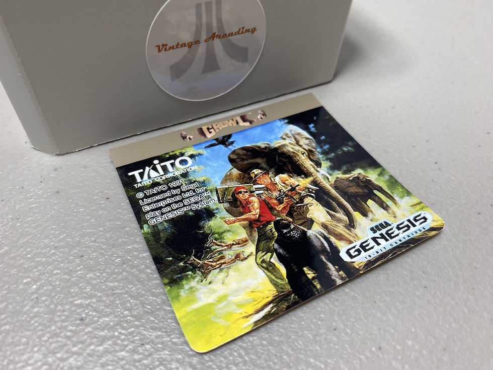 Growl (Sega Genesis) Replacement Game Label