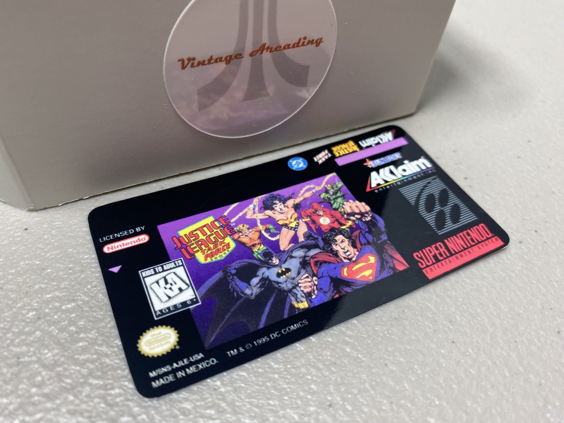 Justice League Task Force (SNES) Replacement Game Label
