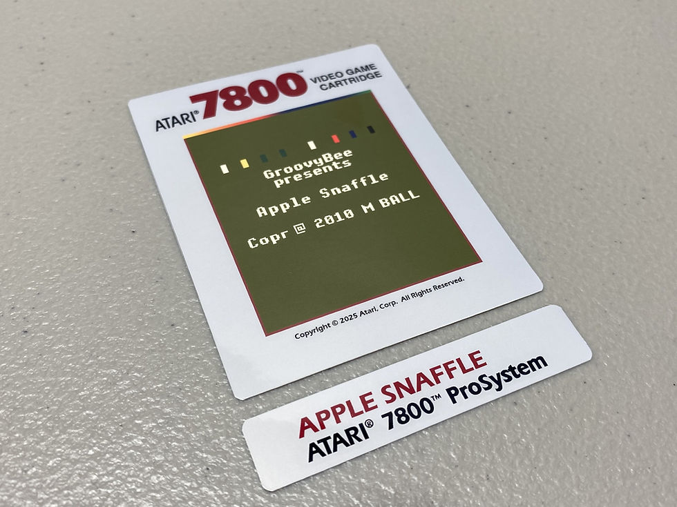 Apple Snaffle (Atari 7800) Replacement Game Label