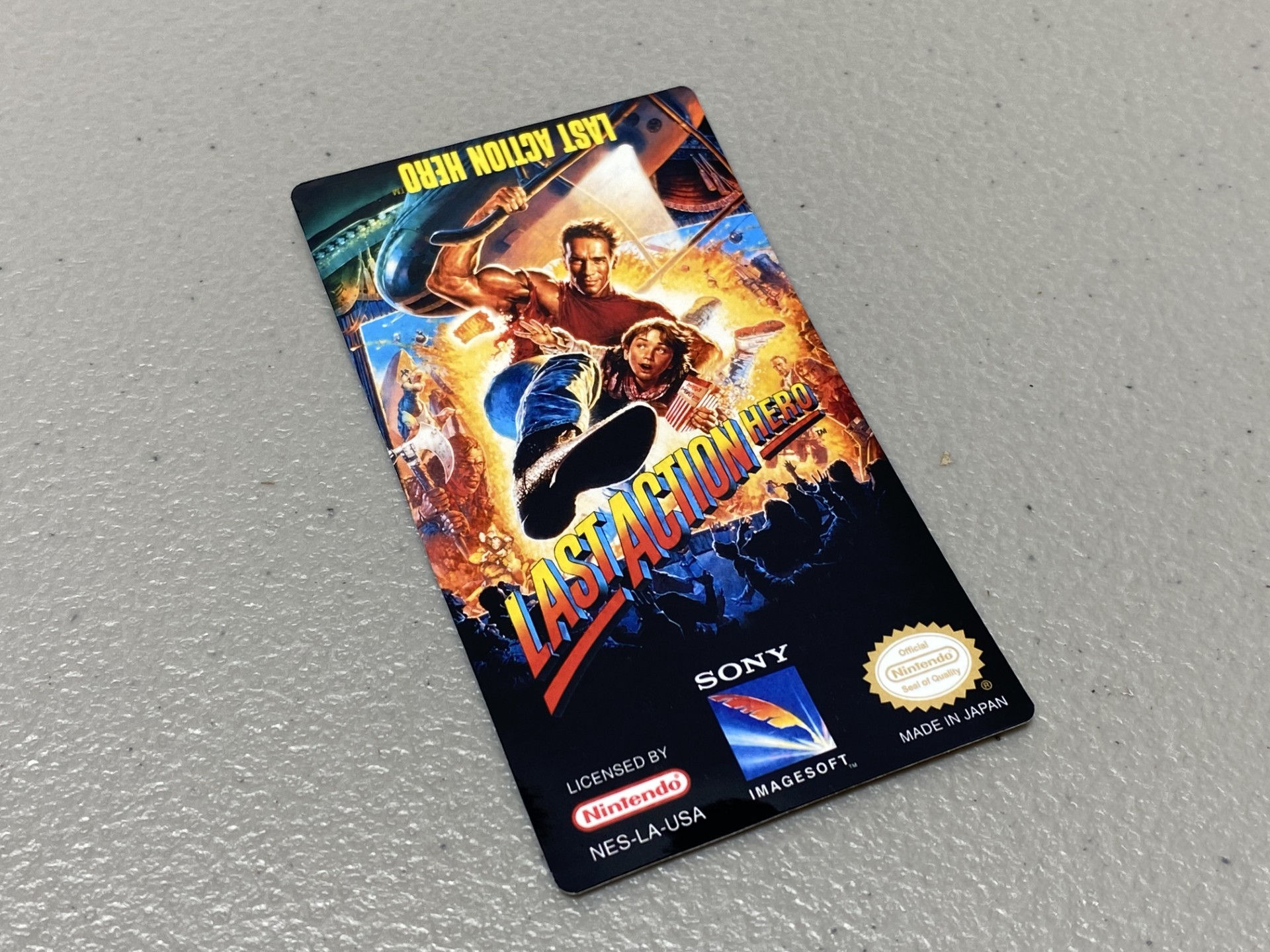 Last Action Hero (NES) Replacement Game Label