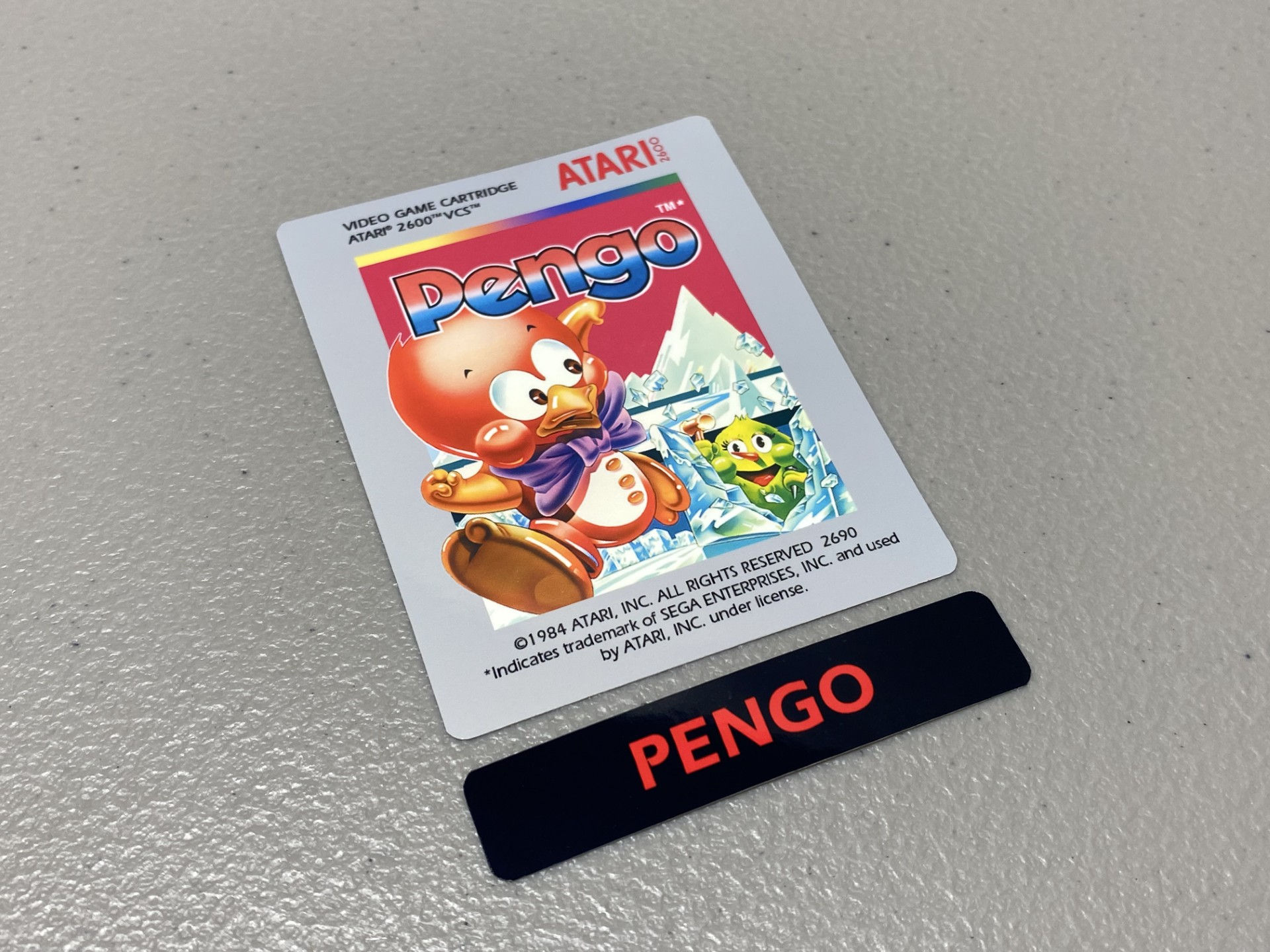 Pengo (Atari 2600) Replacement Game Label