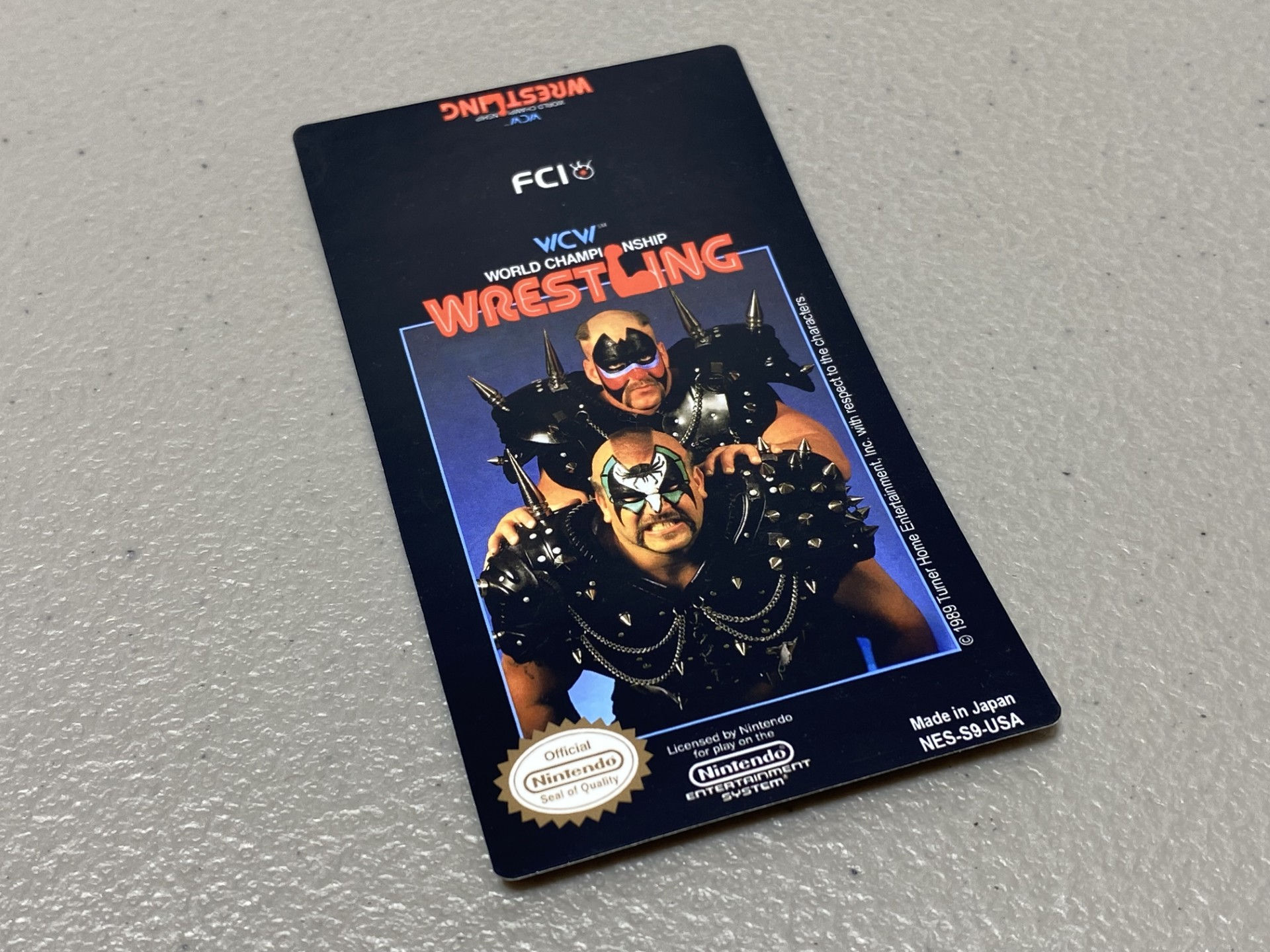 World Championship Wrestling (NES) Replacement Game Label