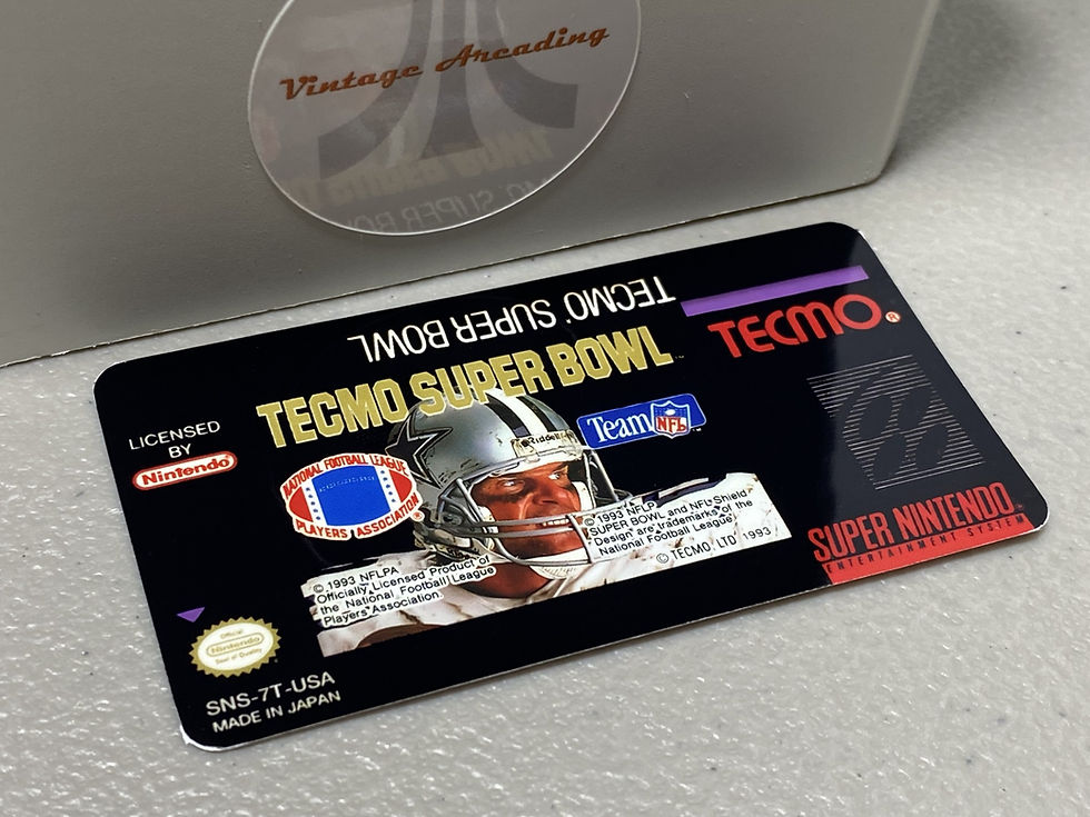 Tecmo Super Bowl (SNES) Replacement Game Label