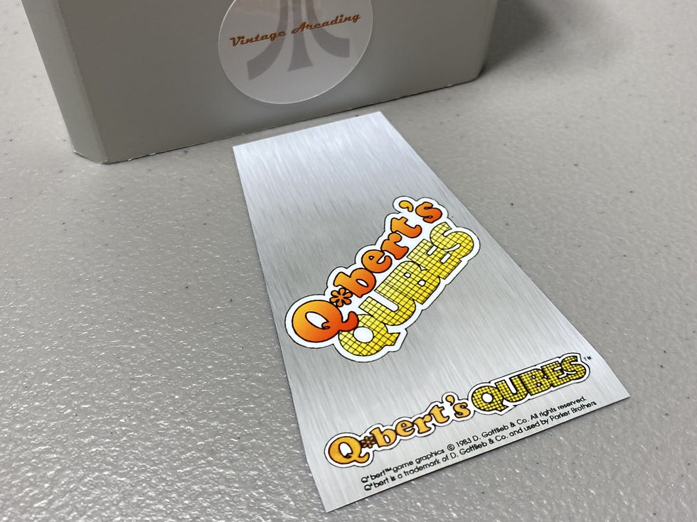 Q*bert's Qubes Brushed Metal (Atari 2600) Replacement Game Label