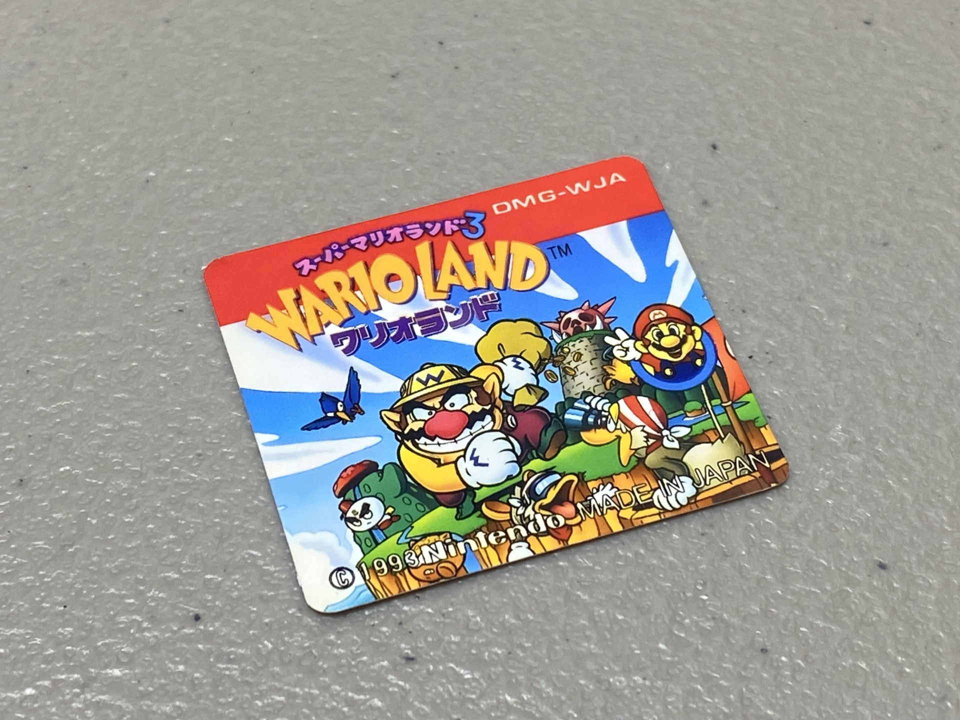 Wario Land, Japanese (Gameboy) Replacement Label