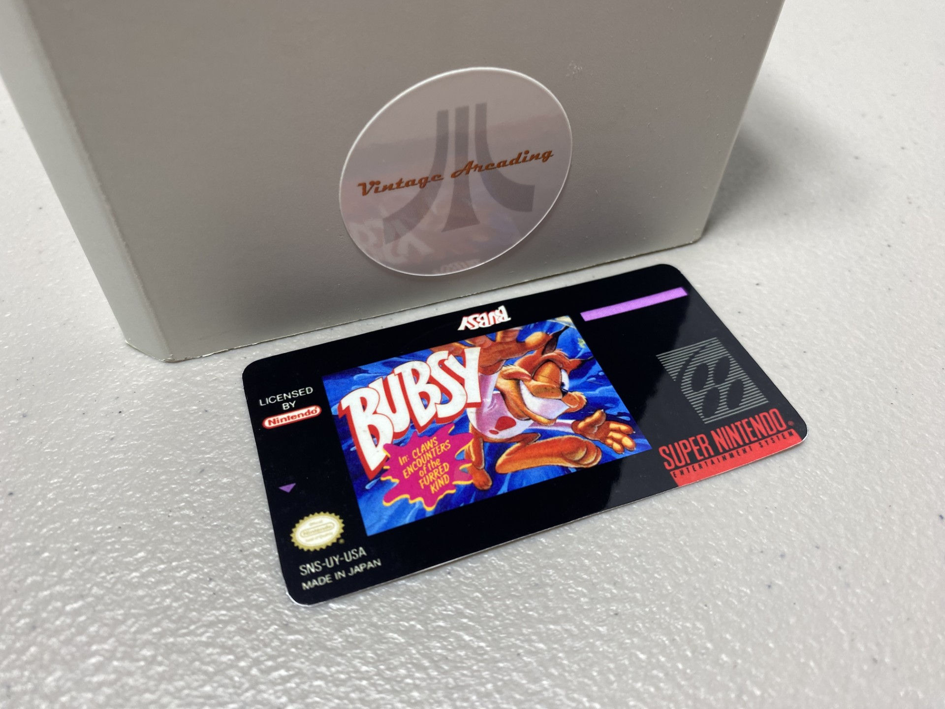 Bubsy (SNES) Replacement Game Label