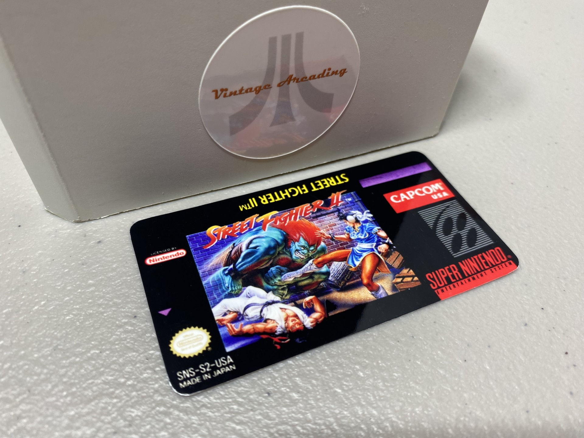 Street Fighter II (SNES) Replacement Game Label