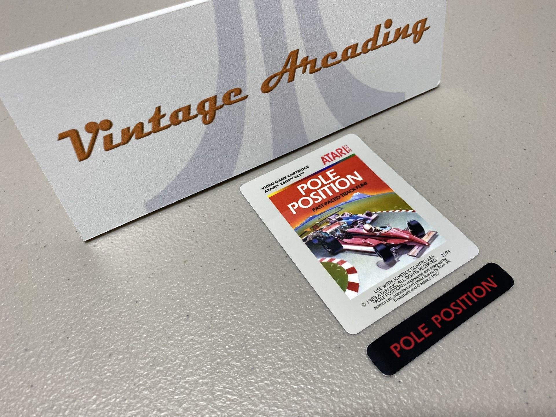 Pole Position (Atari 2600) Replacement Game Label
