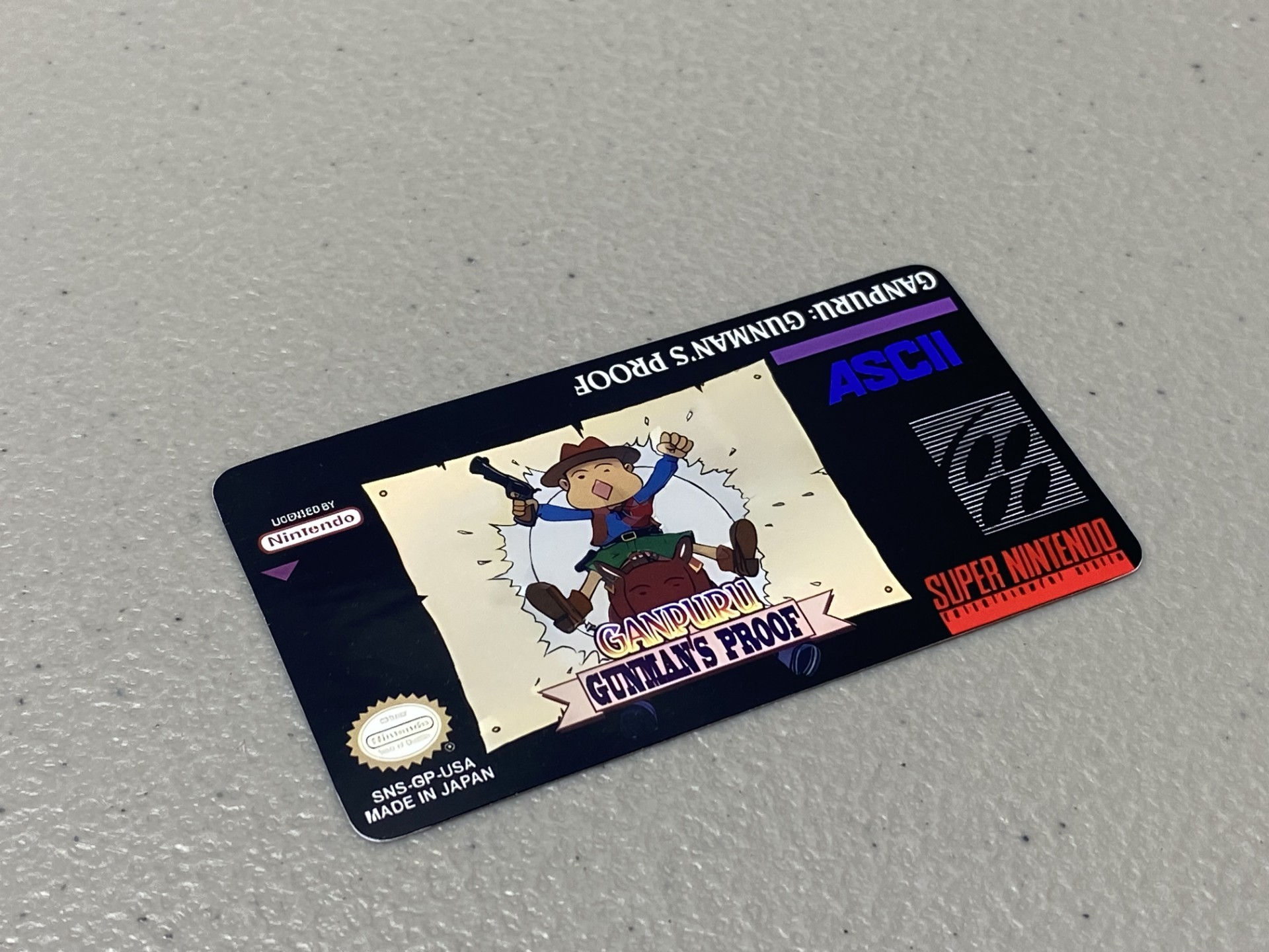 Ganpuru: Gunman's Proof (SNES) Replacement Game Label