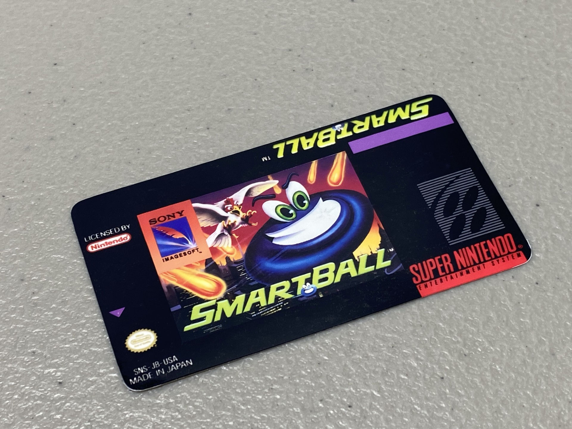 Smart Ball (SNES) Replacement Game Label