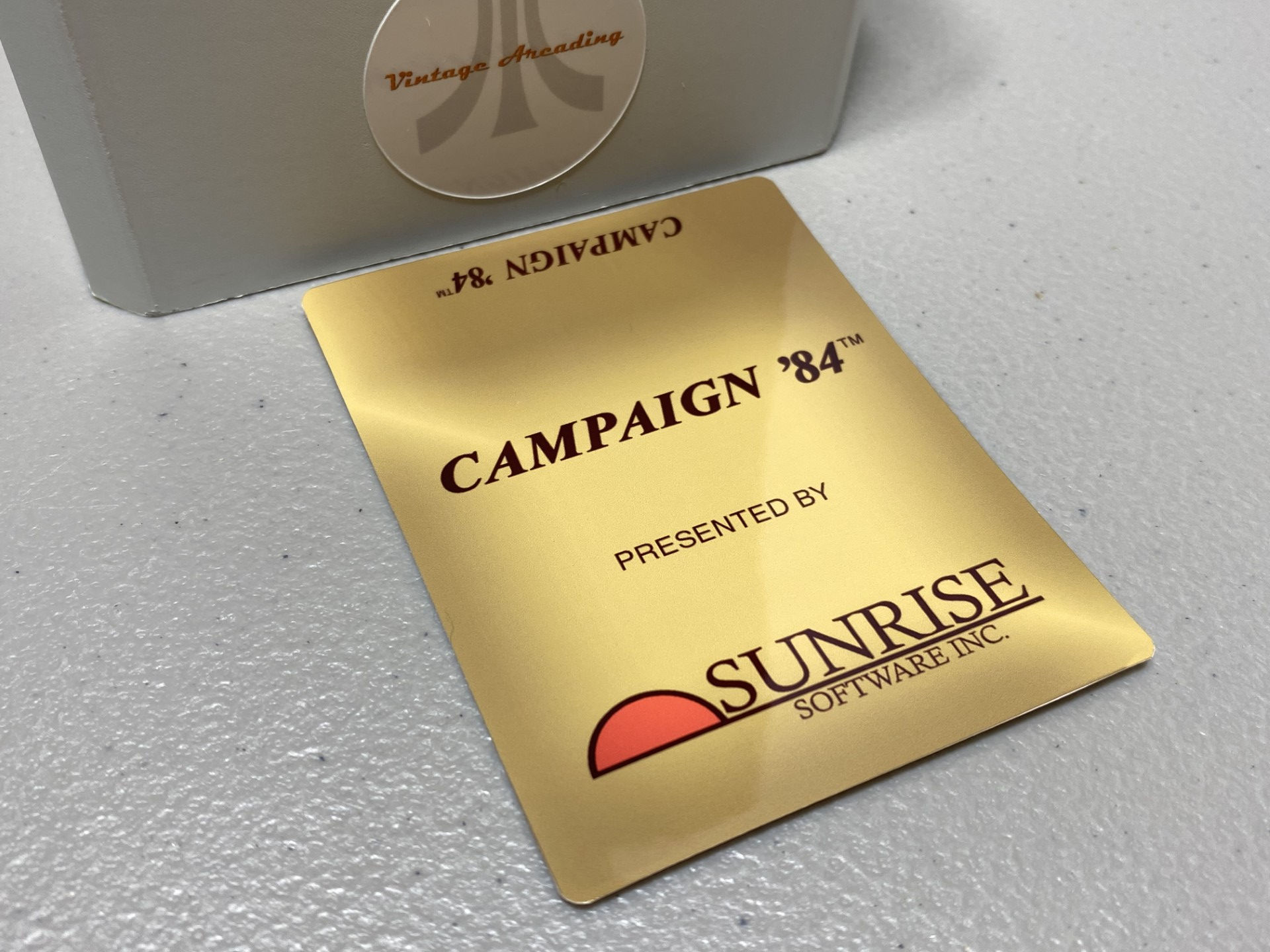 Campaign 84', Simulated Gold (Colecovision) Replacement Game Label