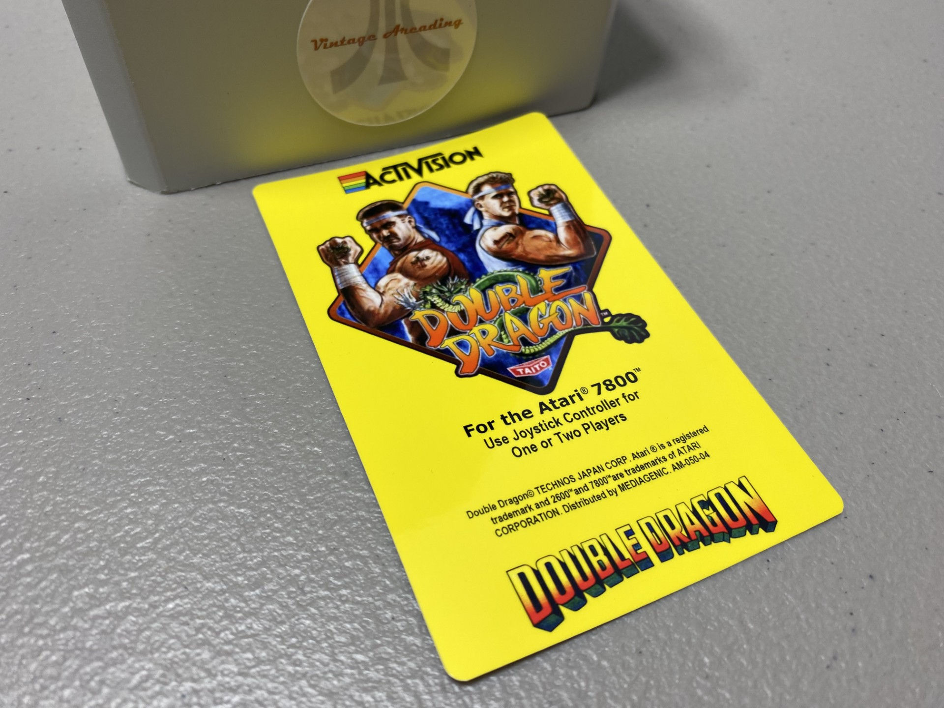 Double Dragon, Custom (Atari 7800) Replacement Game Label