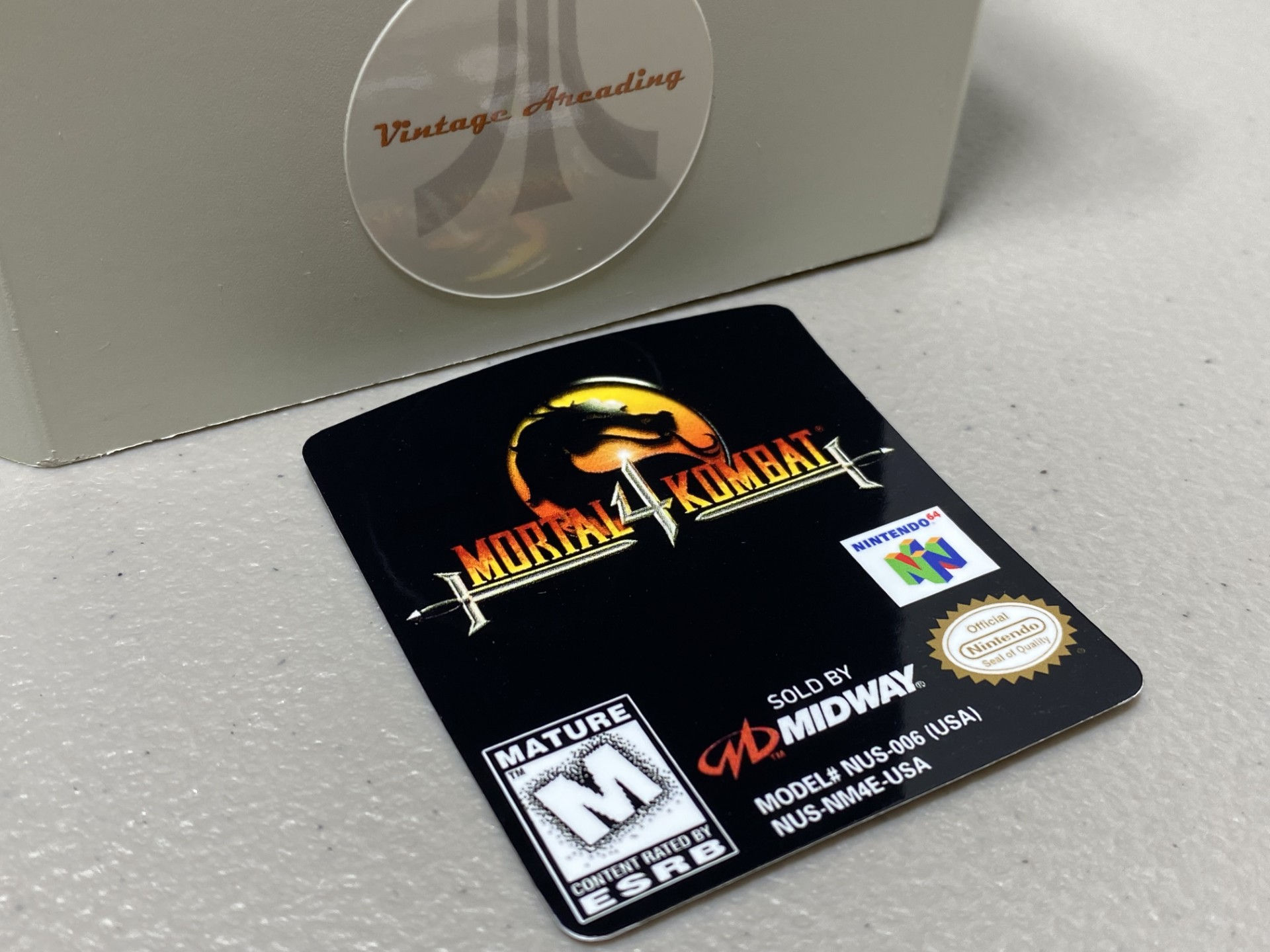 Mortal Kombat 4 (N64) Replacement Label