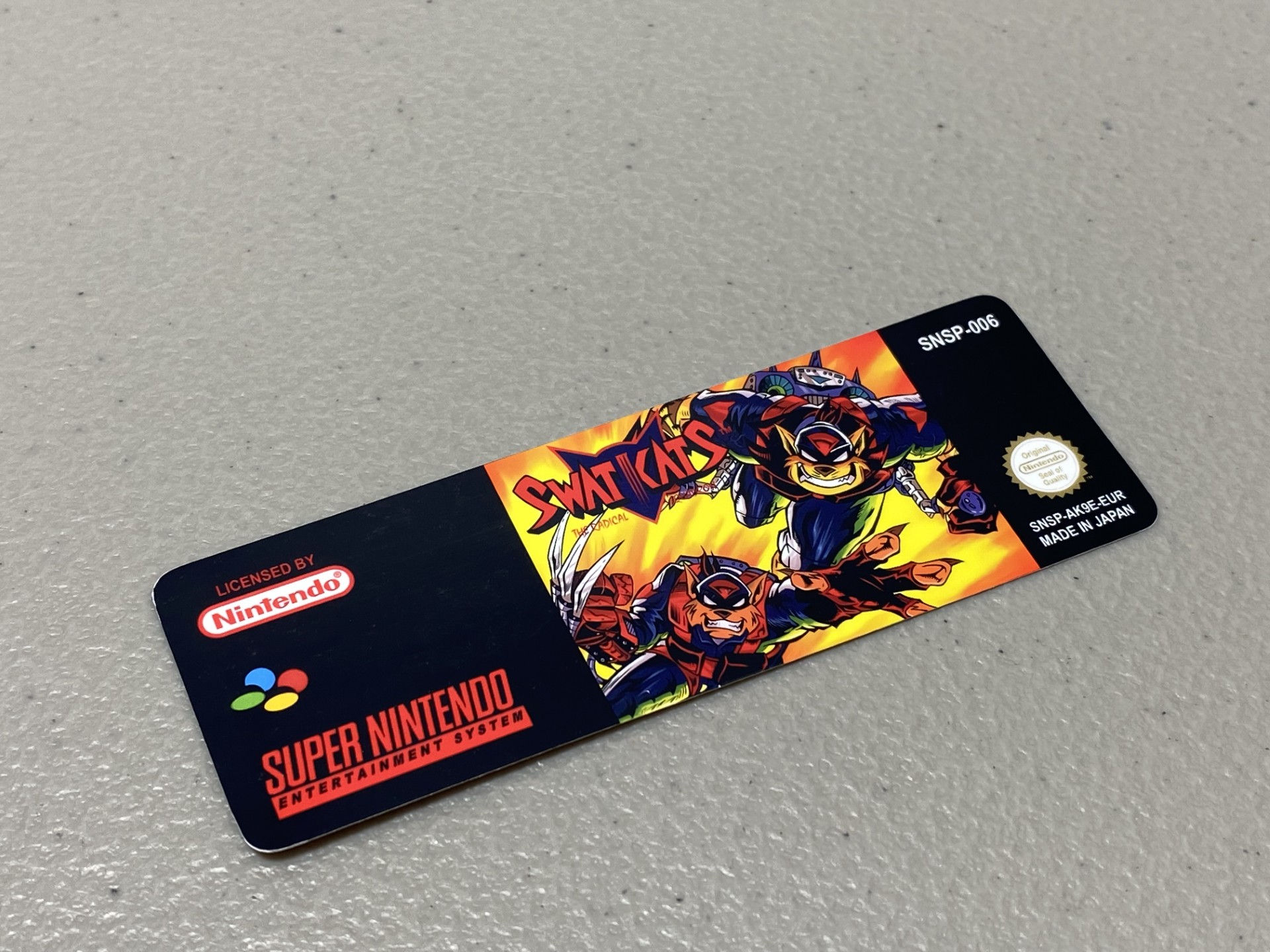 Swat Kats (Super Famicom) Replacement Game Label