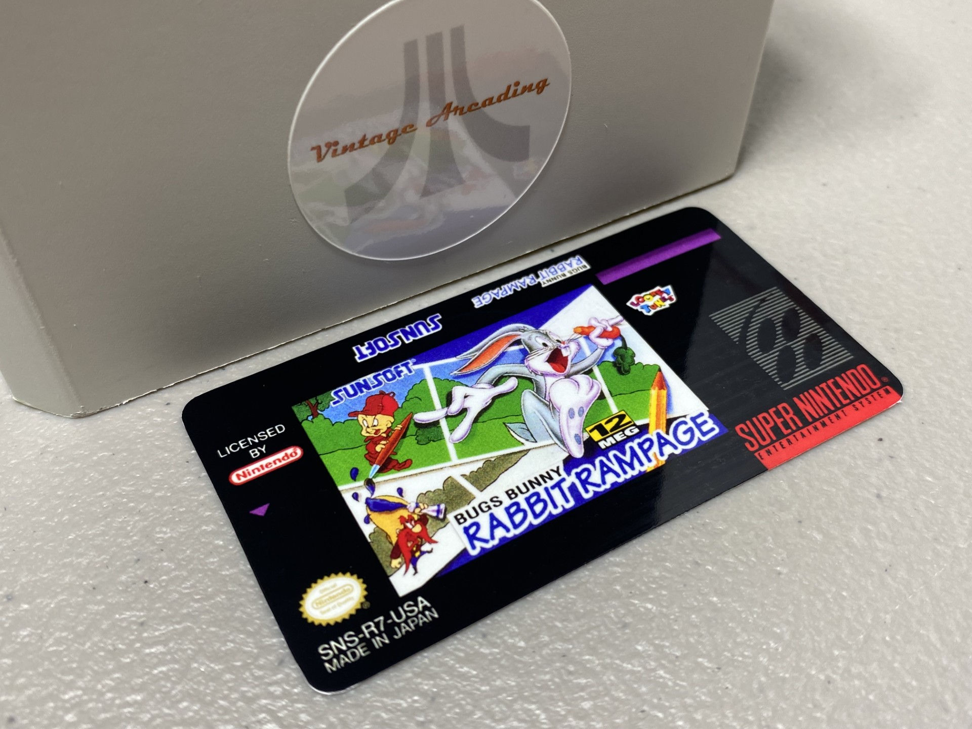 Bugs Bunny Rabbit Rampage (SNES) Replacement Game Label
