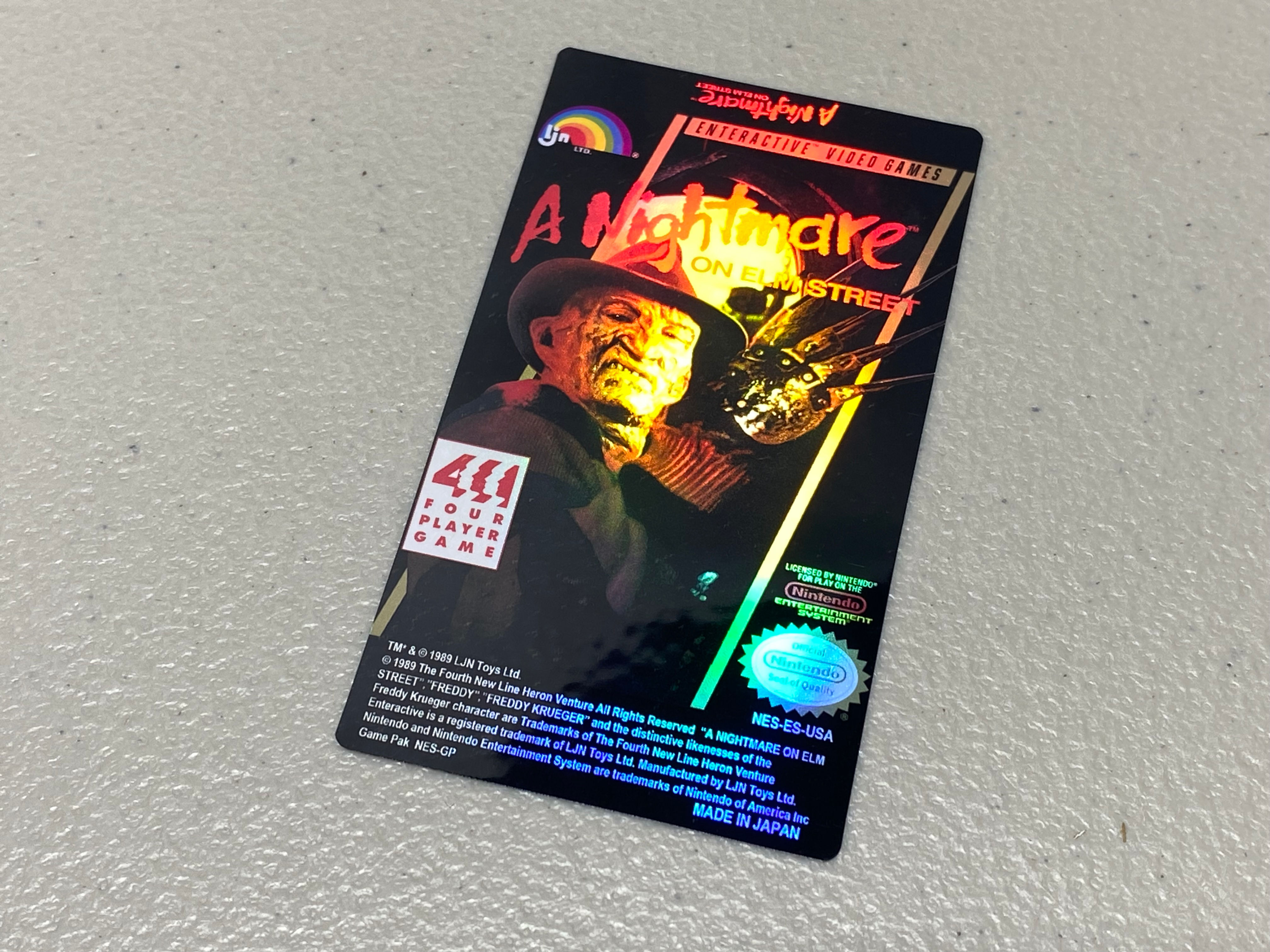 A Nightmare on Elm Street, Holo (NES) Replacement Game Label