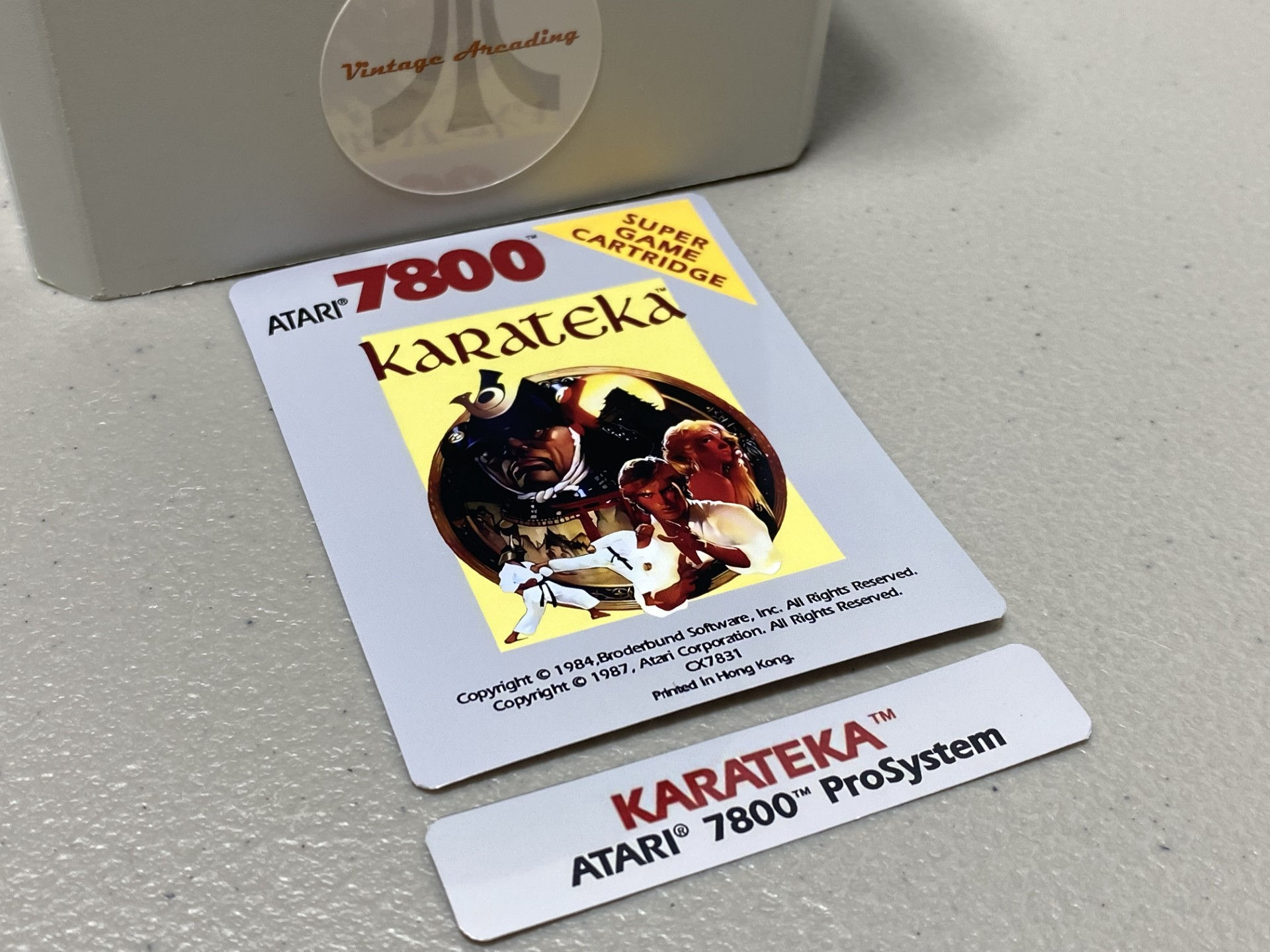 Karateka (Atari 7800) Replacement Game Label