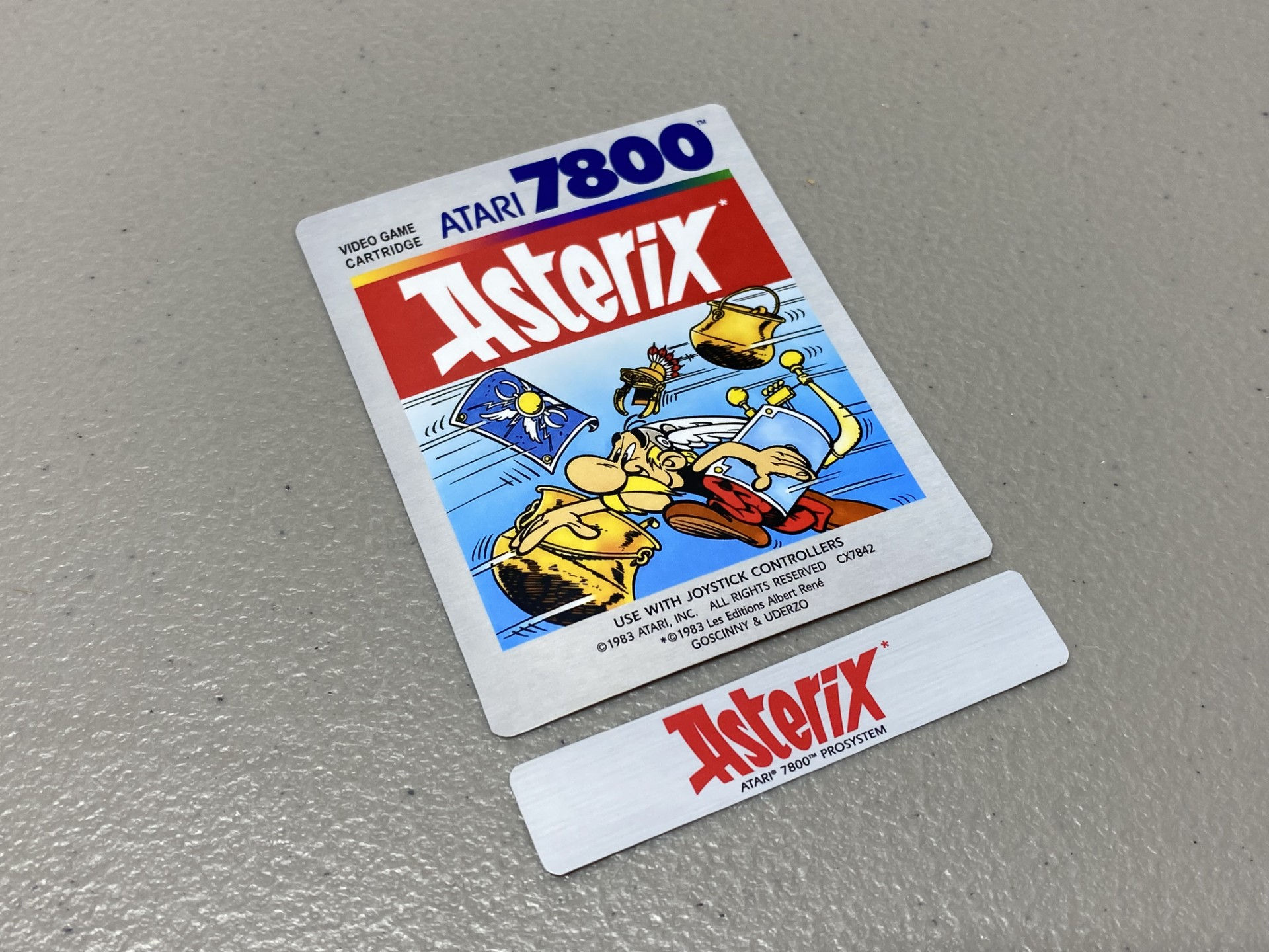 Asterix (Atari 7800) Replacement Game Label