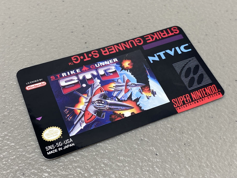 Strike Gunner S.T.G. (SNES) Replacement Game Label
