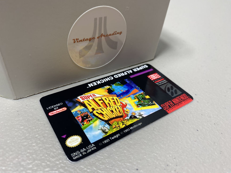 Super Alfred Chicken (SNES) Replacement Game Label