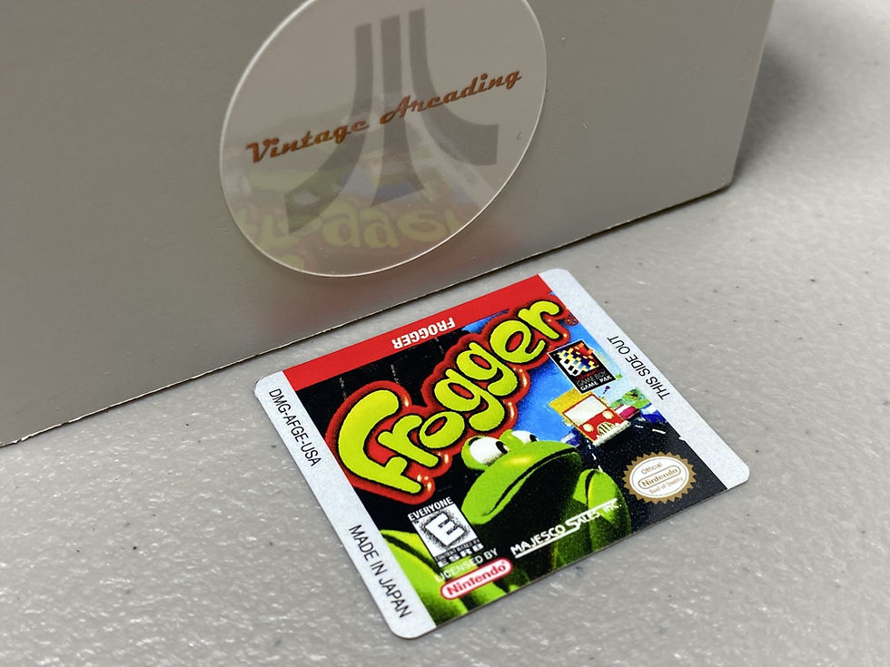 Frogger (Gameboy) Replacement Game Label