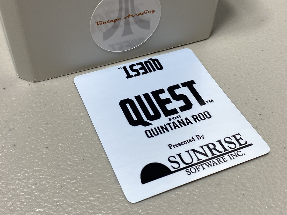 Quest for Quintana Roo (Atari 2600) Replacement Game Label