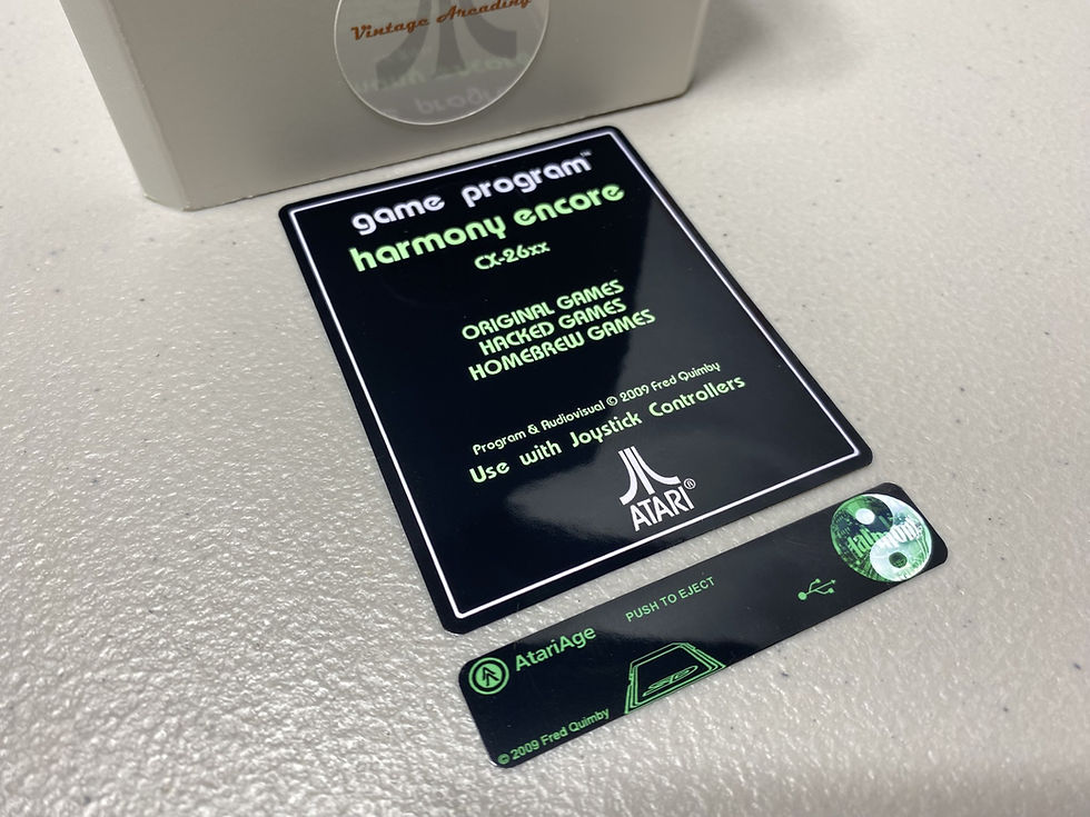 Harmony Encore (Atari 2600) Custom Replacement Label