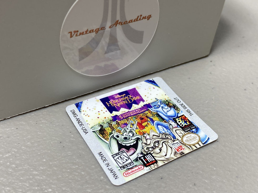 Hunchback of Notre Dame (Gameboy) Replacement Game Label