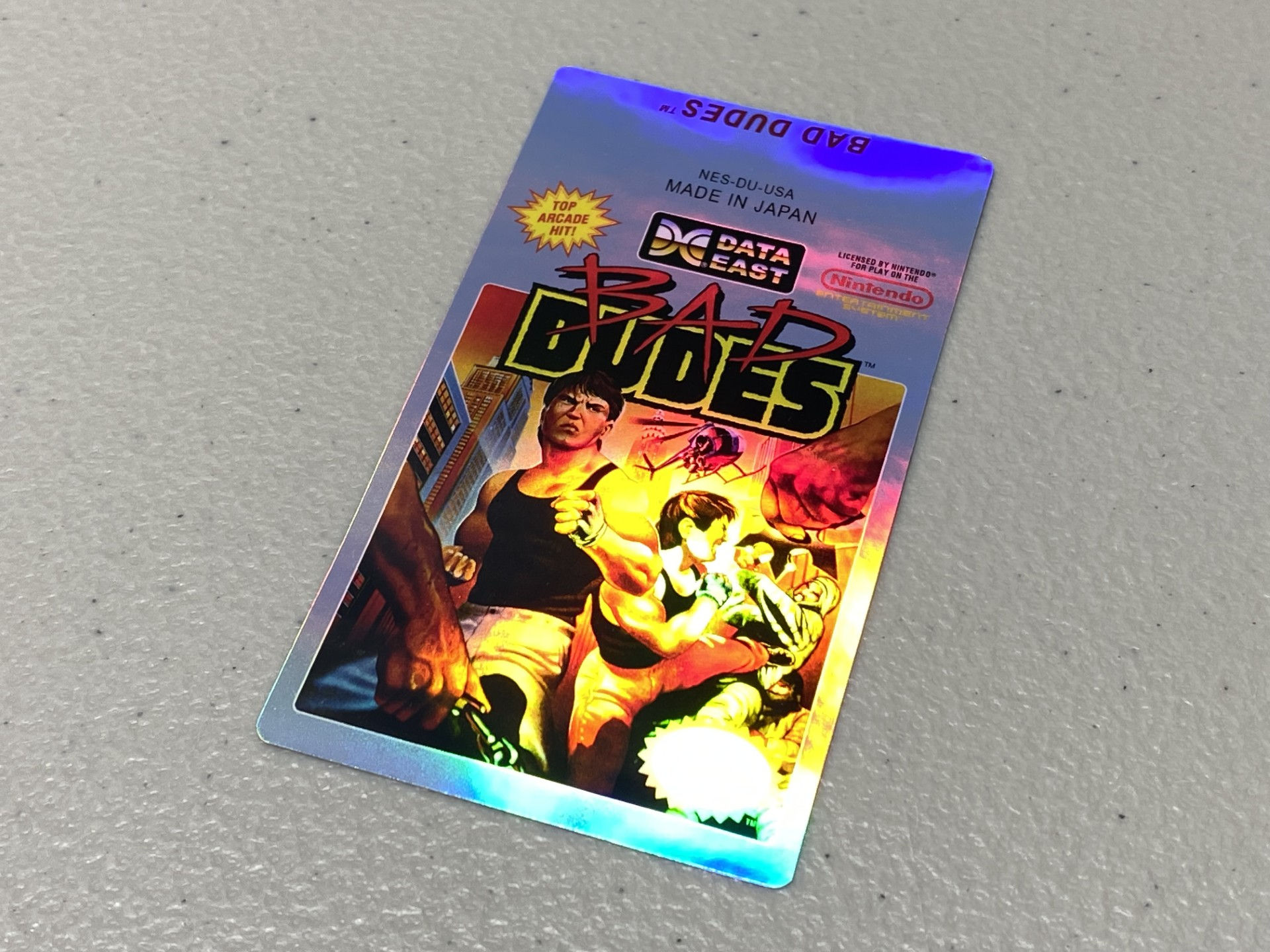 Bad Dudes Holographic (NES) Replacement Game Label