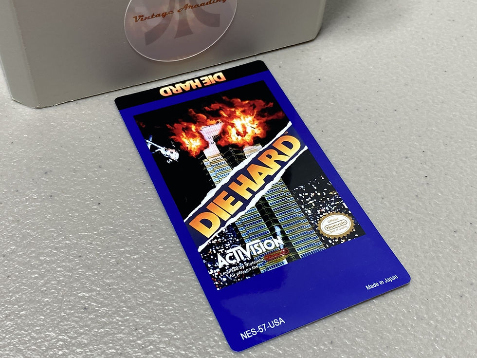 Die Hard (NES) Replacement Game Label