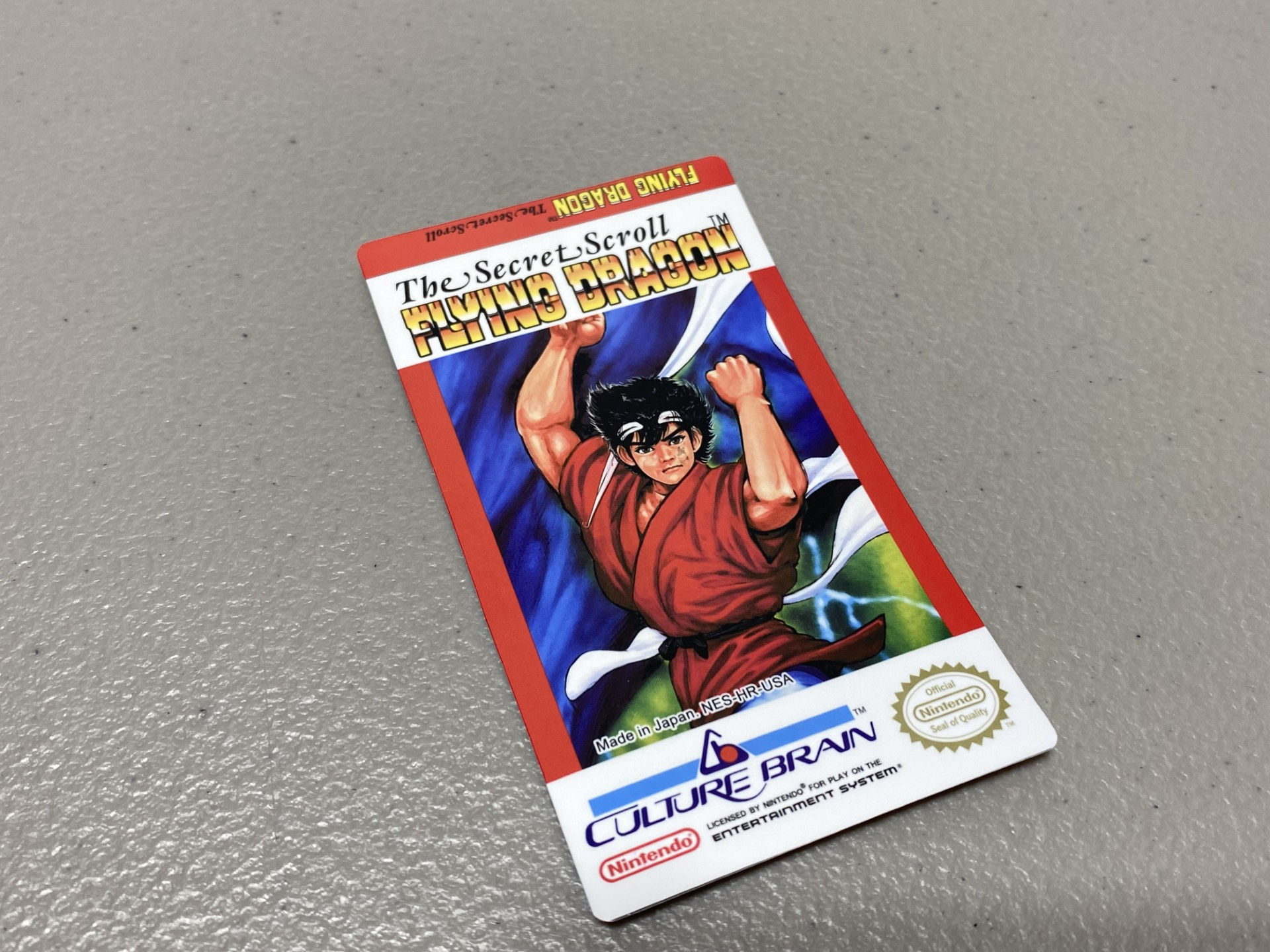 Flying Dragon The Secret Scroll (NES) Replacement Game Label