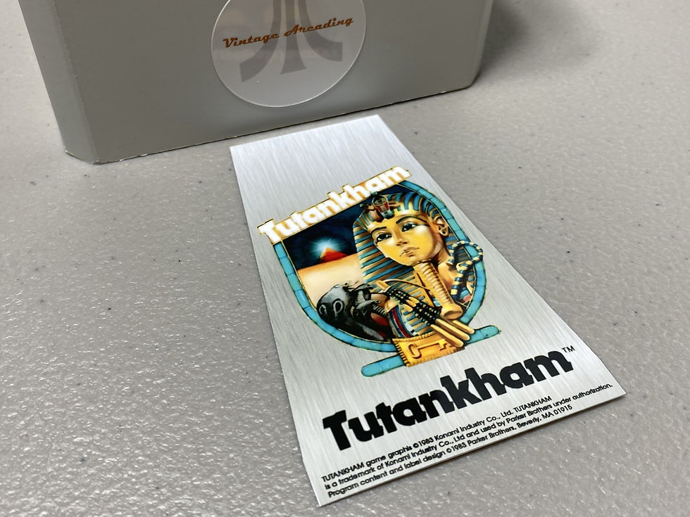 Tutankham Brushed Metal (Atari 2600) Replacement Game Label