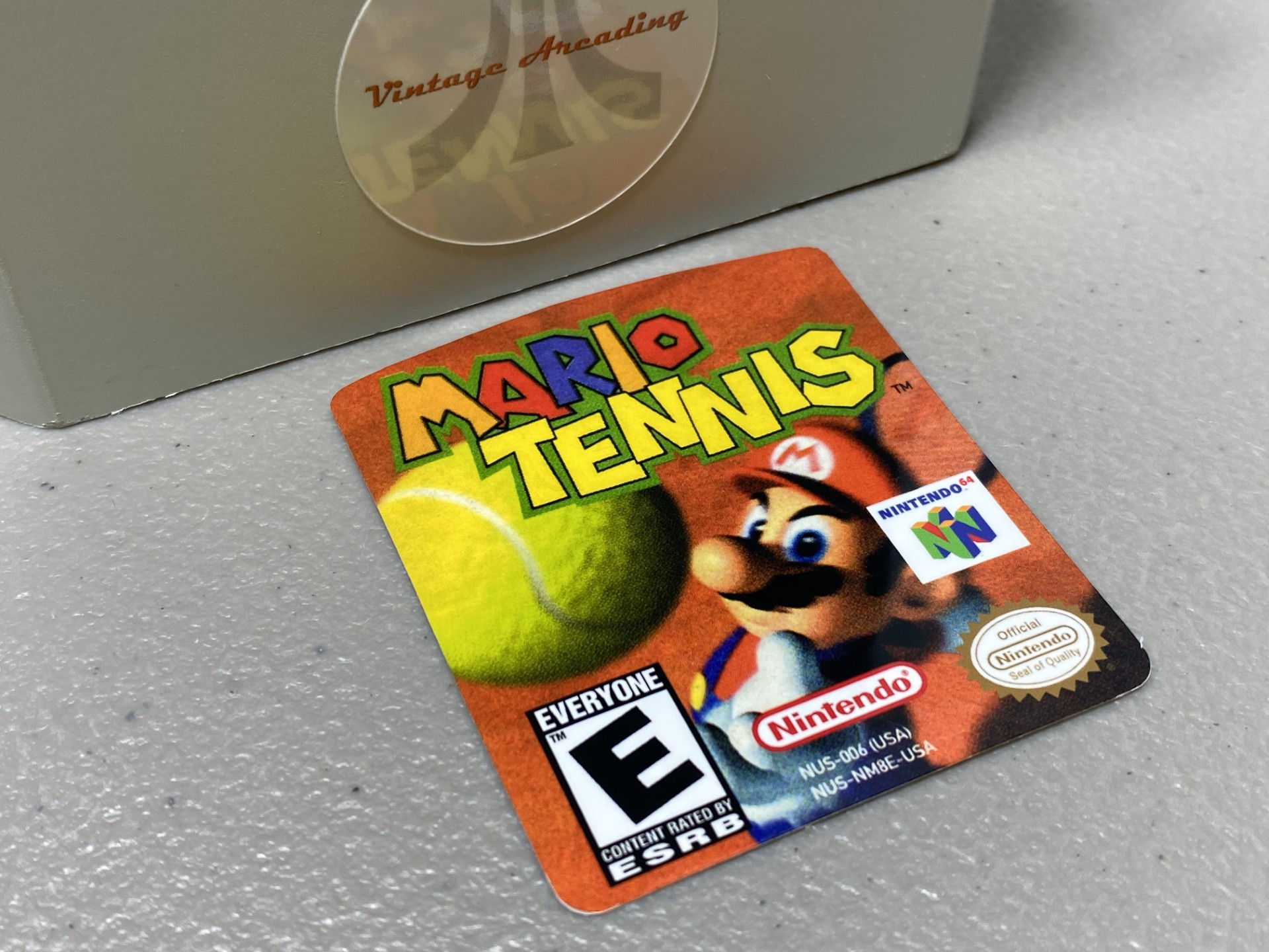 Mario Tennis (N64) Replacement Label