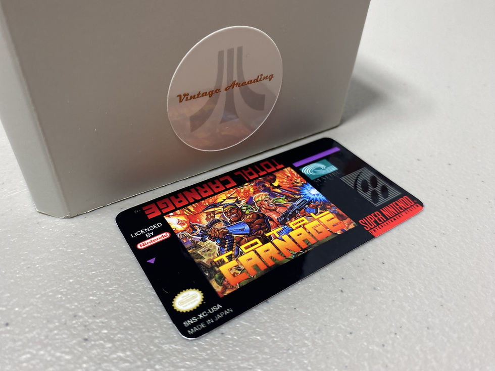 Total Carnage (SNES) Replacement Game Label