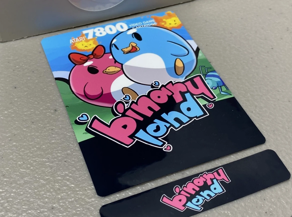 Binary Land (Atari 7800) Replacement Game Label