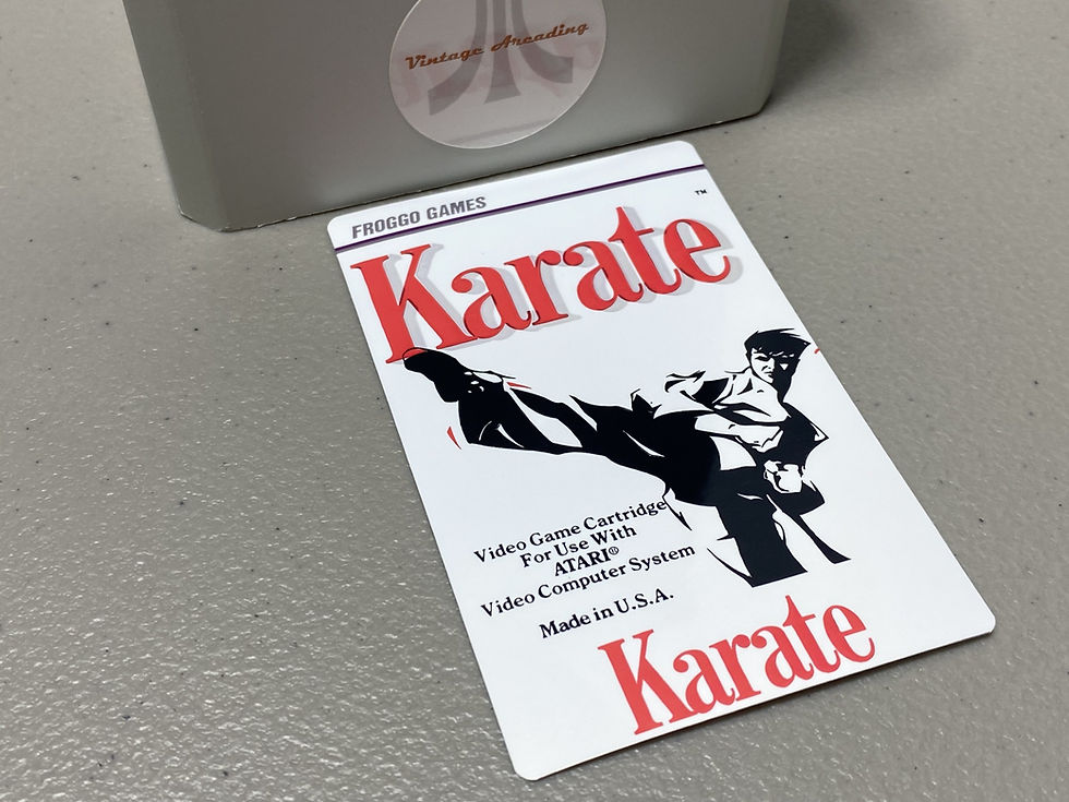 Karate (Atari 2600) Replacement Game Label