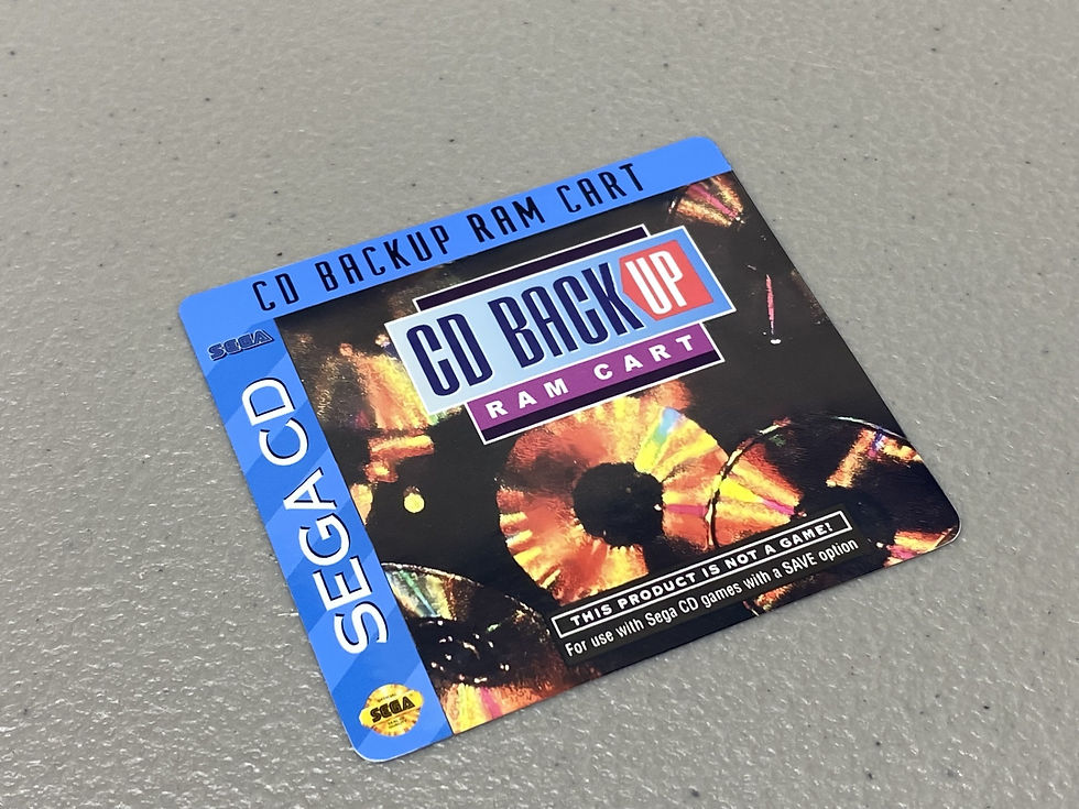 CD Backup RAM Cart (Sega Genesis) Replacement Label