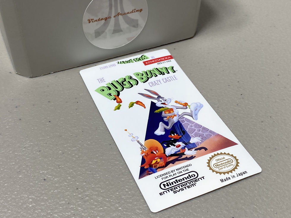 Bugs Bunny Crazy Castle (NES) Replacement Game Label