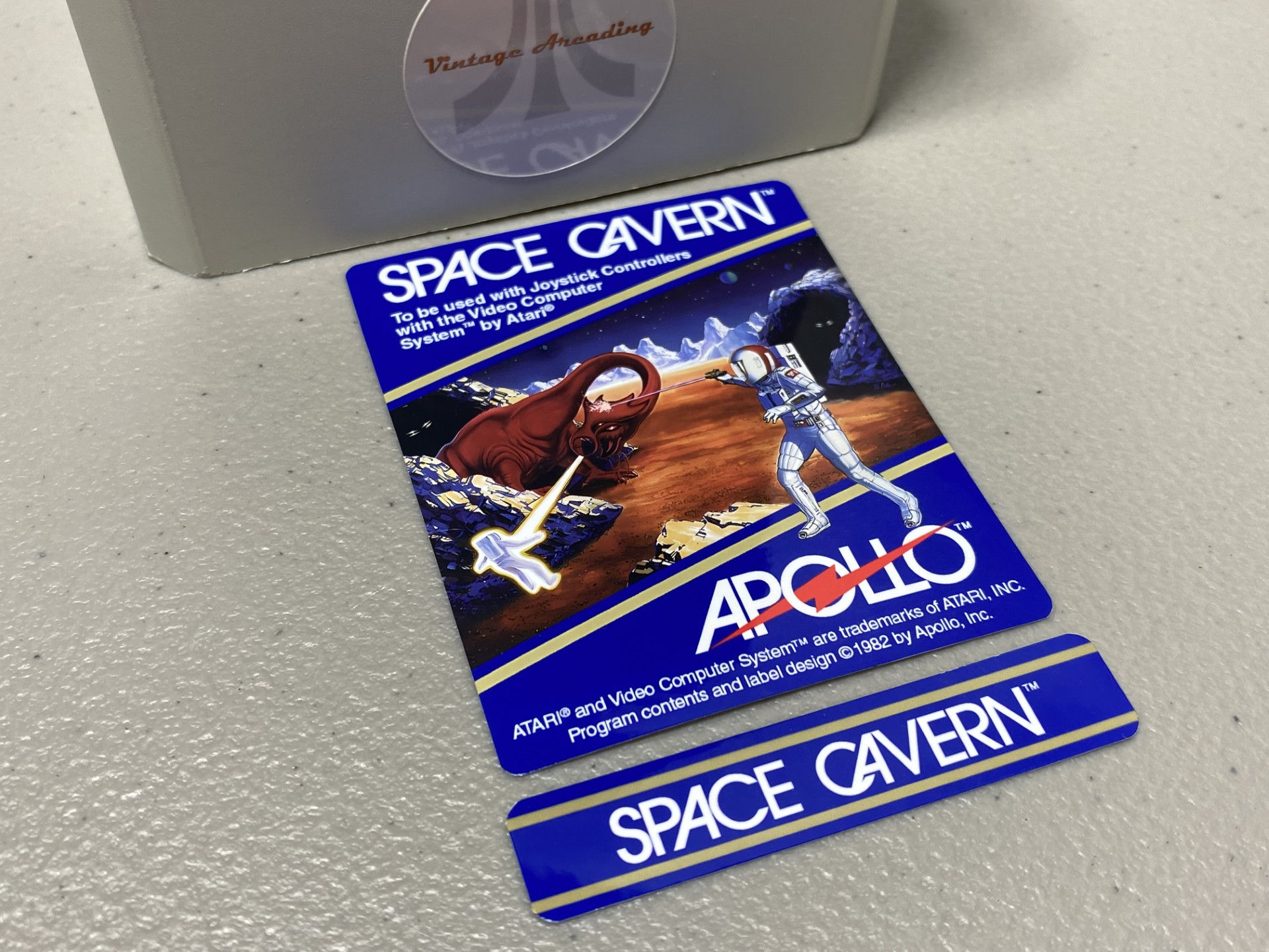 Space Cavern, Blue Variant (Atari 2600) Replacement Game Label
